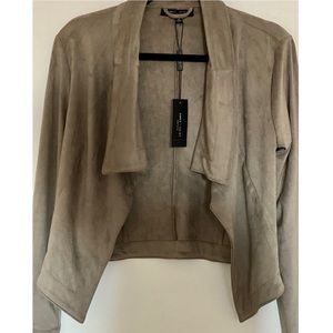 Cropped Suede Blazer